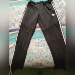 Adidas Black Joggers with White Accents